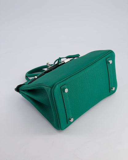 Hermès Birkin 25cm Retourne Bag in Vert Vertigo Togo Leather with Palladium Hardware