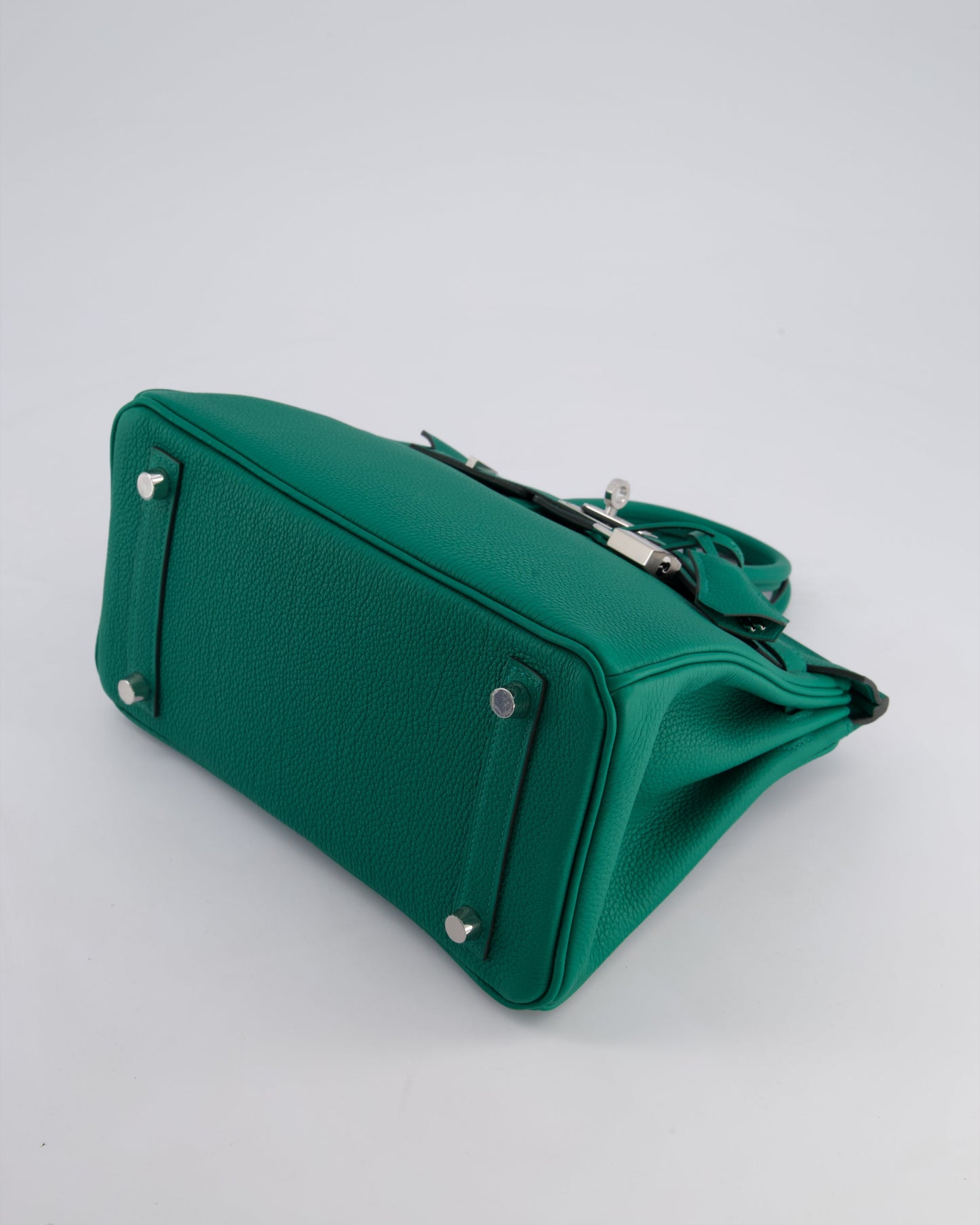 Hermès Birkin 25cm Retourne Bag in Vert Vertigo Togo Leather with Palladium Hardware