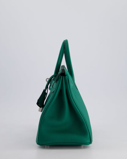 Hermès Birkin 25cm Retourne Bag in Vert Vertigo Togo Leather with Palladium Hardware