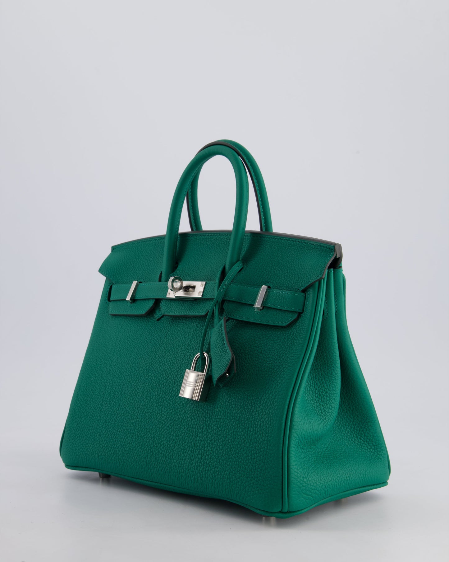 Hermès Birkin 25cm Retourne Bag in Vert Vertigo Togo Leather with Palladium Hardware