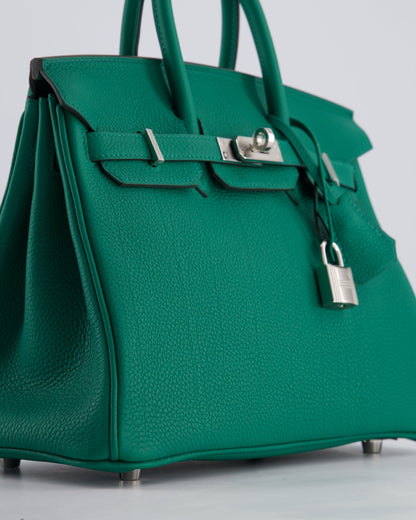 Hermès Birkin 25cm Retourne Bag in Vert Vertigo Togo Leather with Palladium Hardware