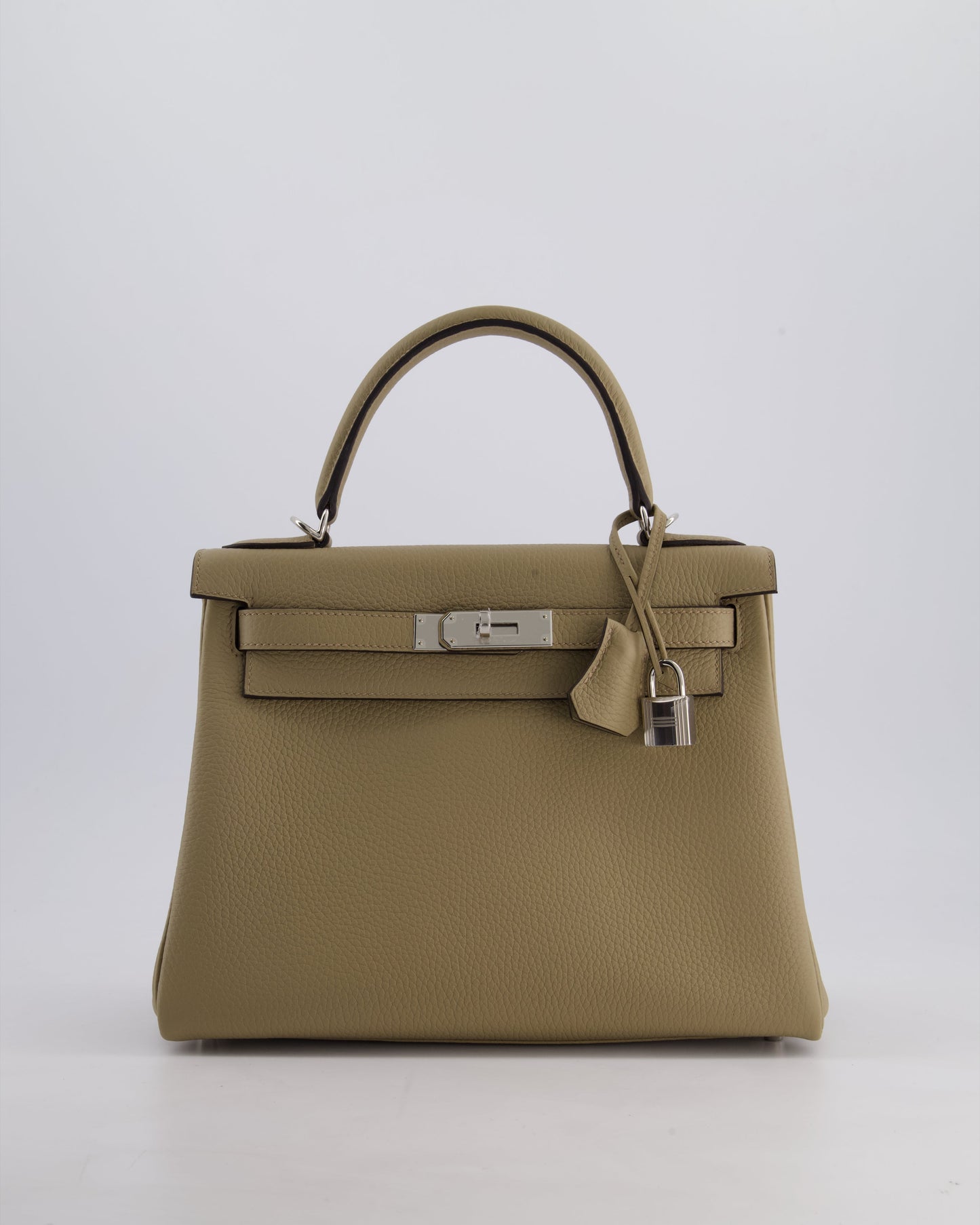 Hermès Kelly Retourne Bag 28cm in Beige Marfa Clemence Leather with Palladium Hardware