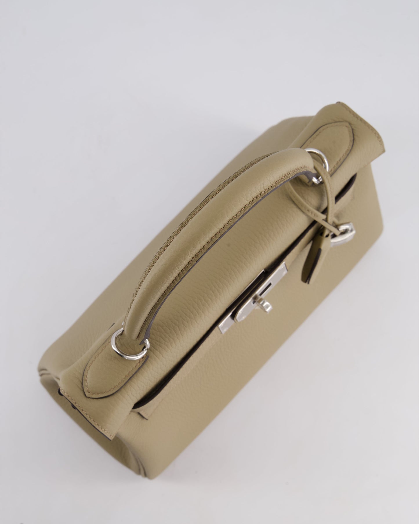 Hermès Kelly Retourne Bag 28cm in Beige Marfa Clemence Leather with Palladium Hardware
