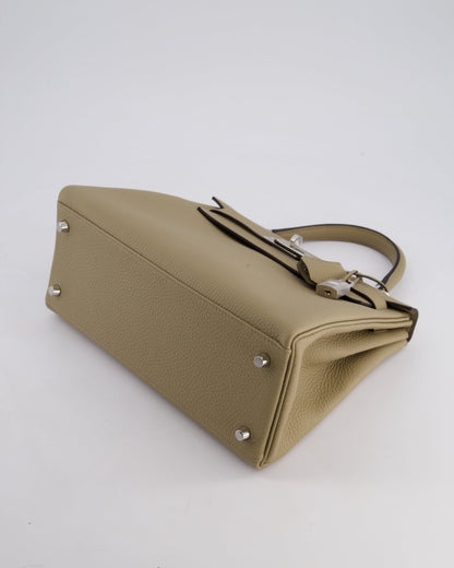 Hermès Kelly Retourne Bag 28cm in Beige Marfa Clemence Leather with Palladium Hardware
