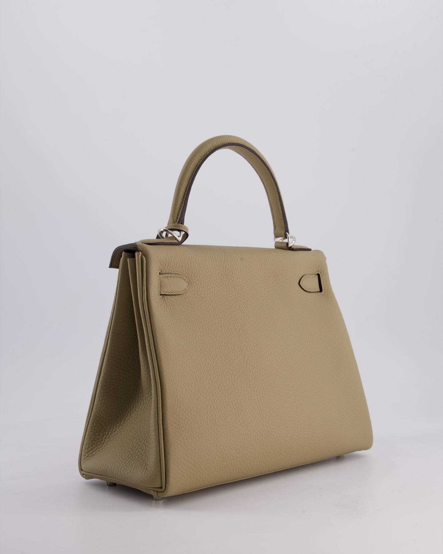 Hermès Kelly Retourne Bag 28cm in Beige Marfa Clemence Leather with Palladium Hardware