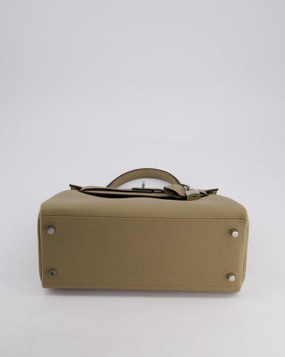 Hermès Kelly Retourne Bag 28cm in Beige Marfa Clemence Leather with Palladium Hardware