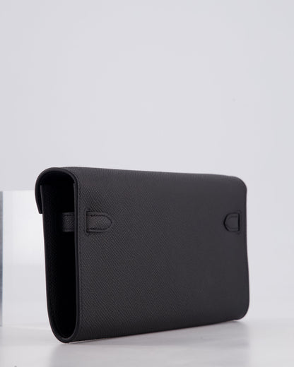 Hermès Kelly To Go Bag in Noir Epsom Leather with Palladium Hardware