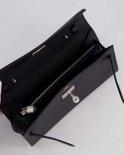 Hermès Kelly To Go Bag in Noir Epsom Leather with Palladium Hardware