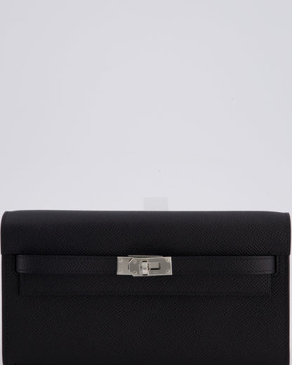 Hermès Kelly To Go Bag in Noir Epsom Leather with Palladium Hardware