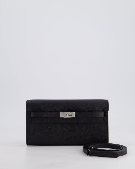 Hermès Kelly To Go Bag in Noir Epsom Leather with Palladium Hardware