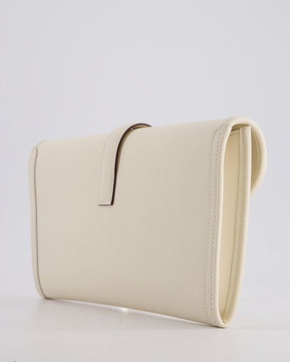 Hermès Jige Elan 29cm Clutch Bag in Nata Evercolour Leather