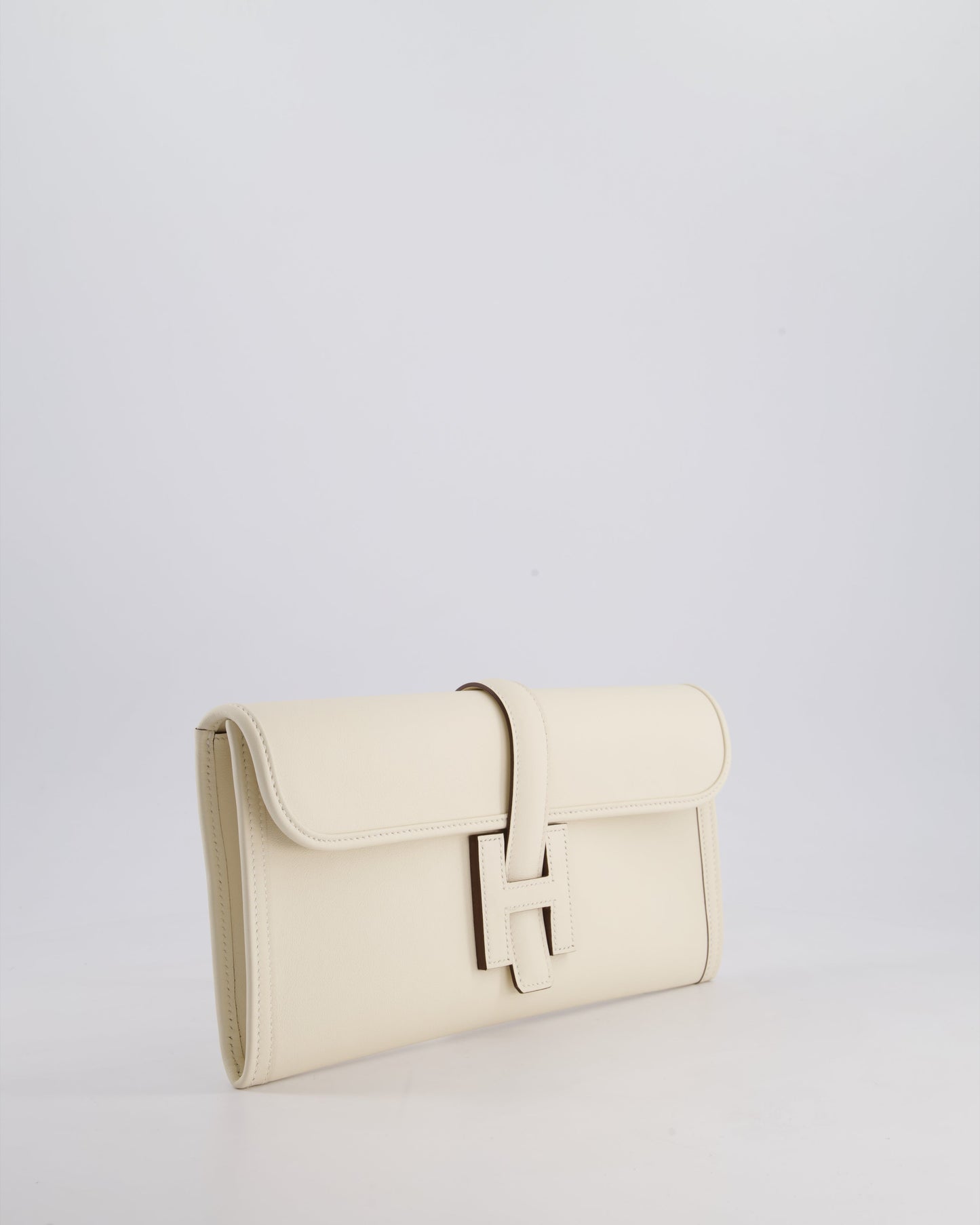 Hermès Jige Elan 29cm Clutch Bag in Nata Evercolour Leather
