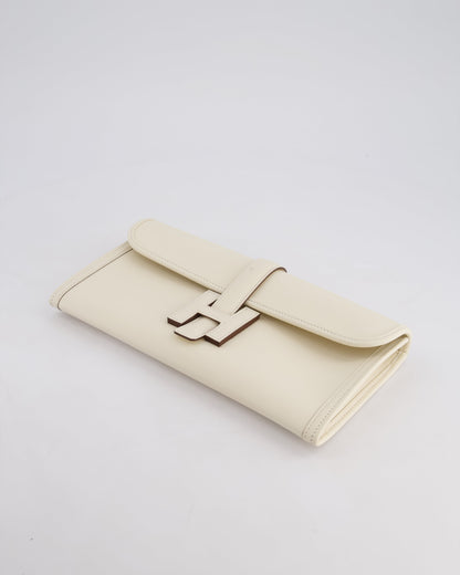 Hermès Jige Elan 29cm Clutch Bag in Nata Evercolour Leather