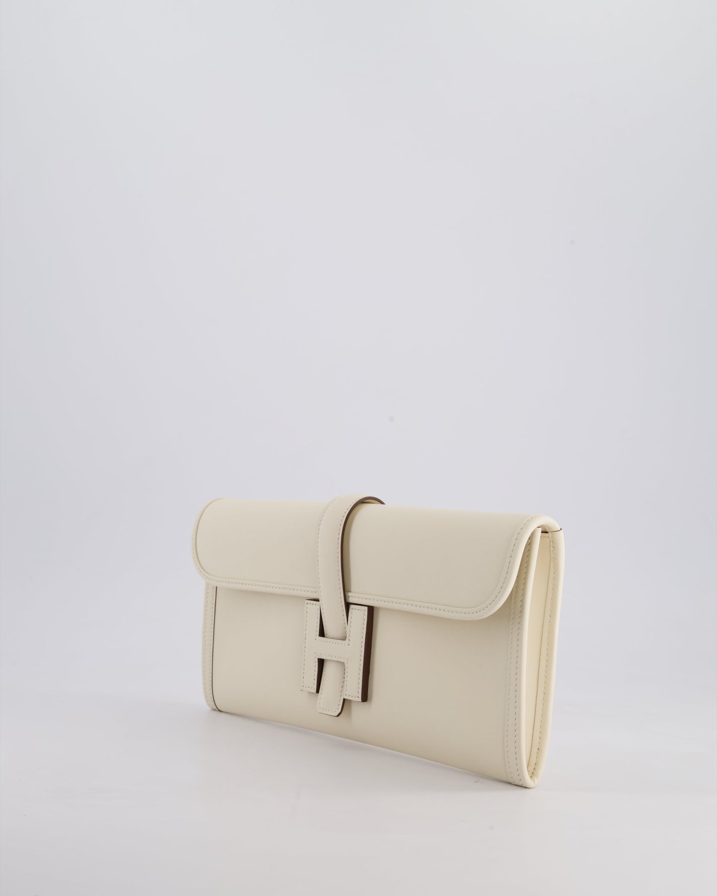 Hermès Jige Elan 29cm Clutch Bag in Nata Evercolour Leather