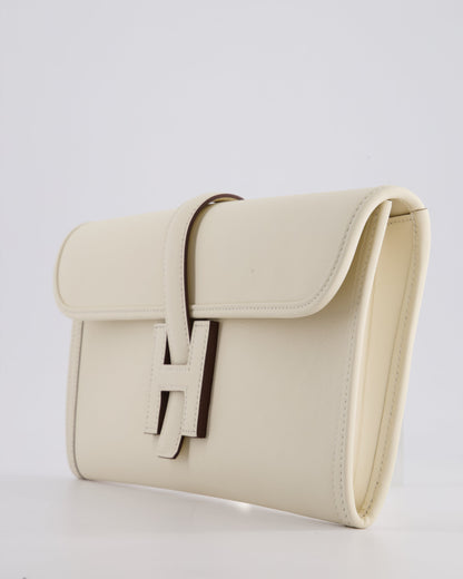 Hermès Jige Elan 29cm Clutch Bag in Nata Evercolour Leather