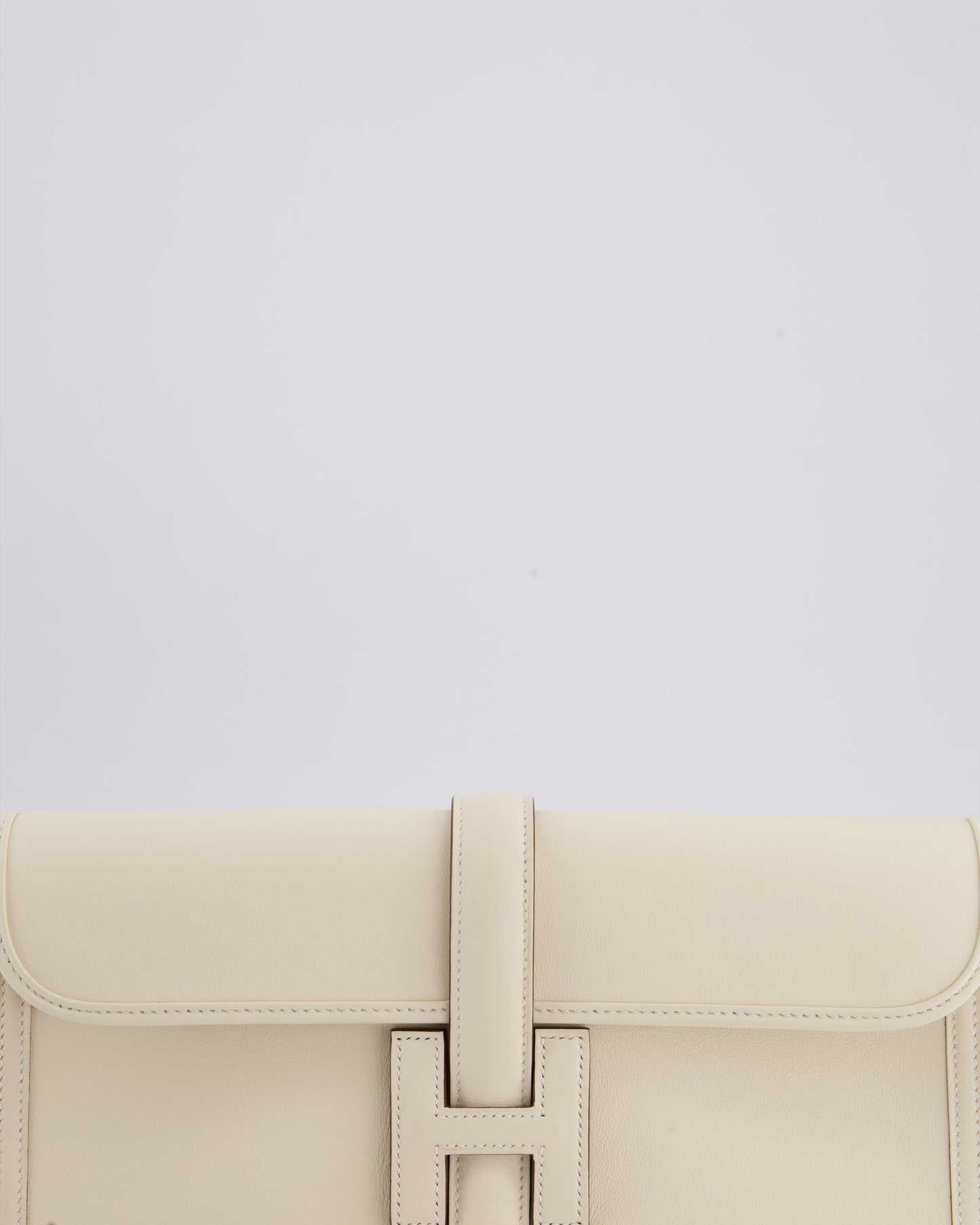 Hermès Jige Elan 29cm Clutch Bag in Nata Evercolour Leather