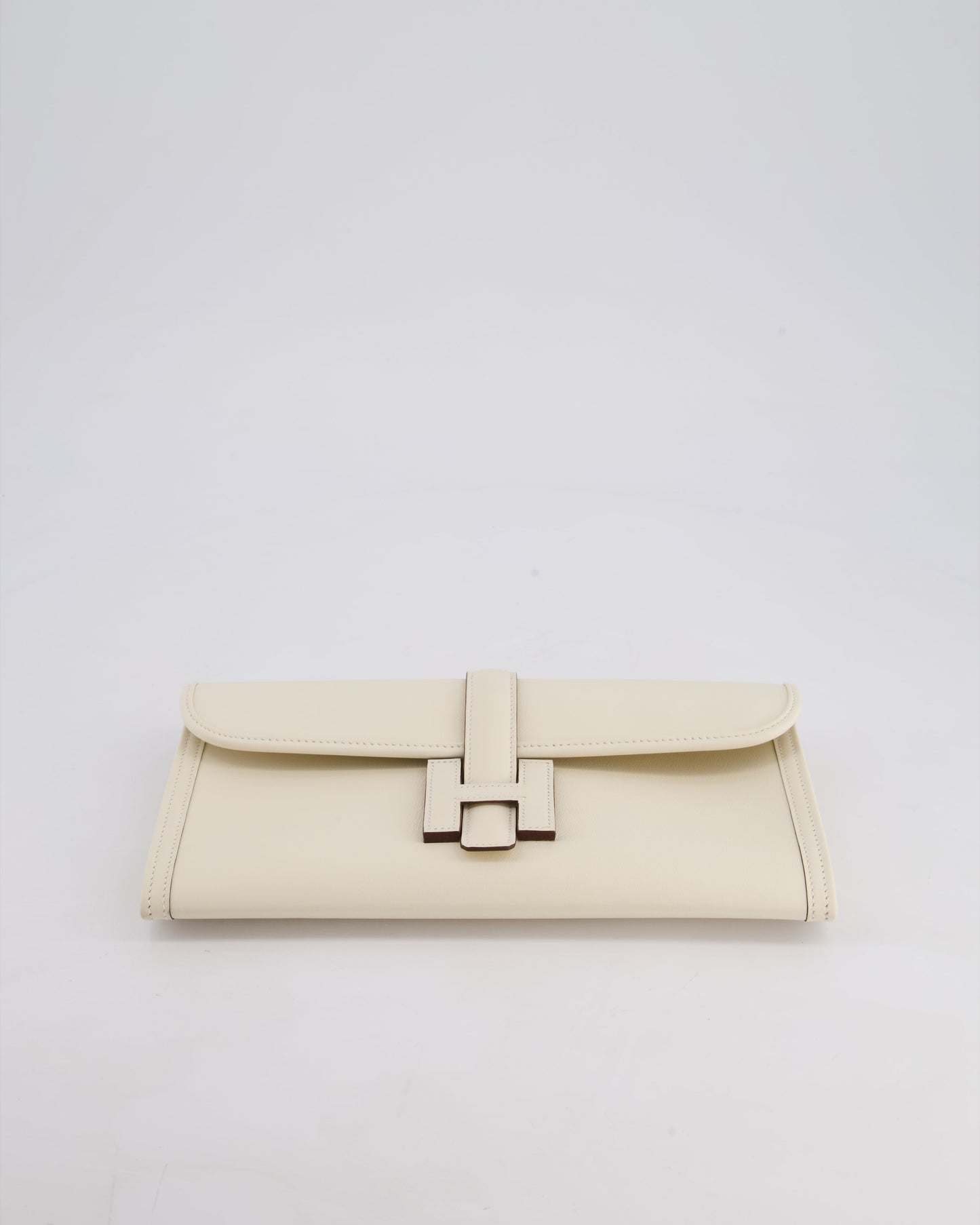 Hermès Jige Elan 29cm Clutch Bag in Nata Evercolour Leather