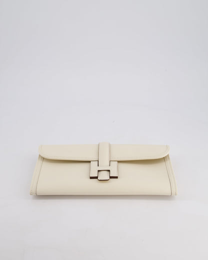 Hermès Jige Elan 29cm Clutch Bag in Nata Evercolour Leather