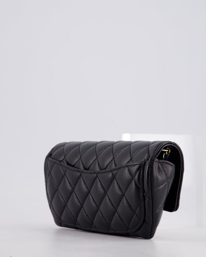 Chanel Black Lambskin Sunglasses Case on Chain Bag with Champagne Gold Hardware