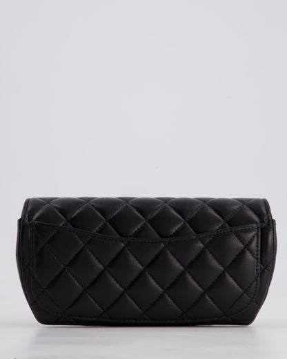 Chanel Black Lambskin Sunglasses Case on Chain Bag with Champagne Gold Hardware