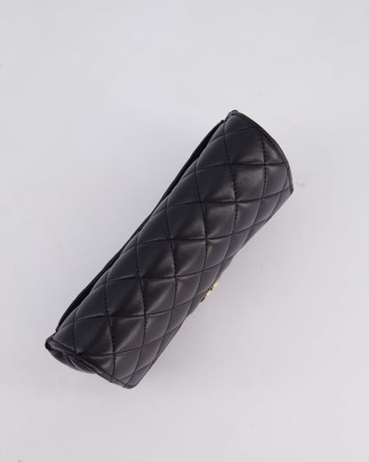 Chanel Black Lambskin Sunglasses Case on Chain Bag with Champagne Gold Hardware