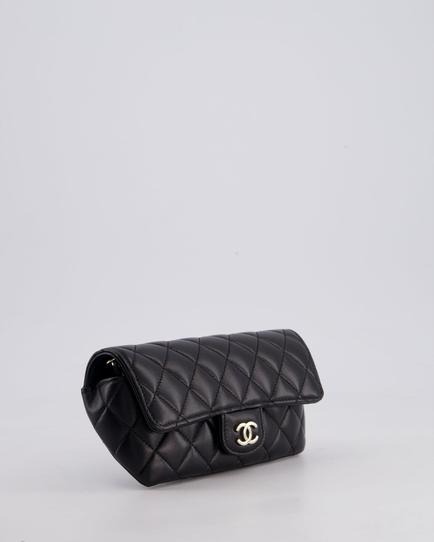 Chanel Black Lambskin Sunglasses Case on Chain Bag with Champagne Gold Hardware