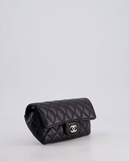 Chanel Black Lambskin Sunglasses Case on Chain Bag with Champagne Gold Hardware