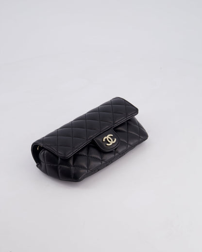 Chanel Black Lambskin Sunglasses Case on Chain Bag with Champagne Gold Hardware
