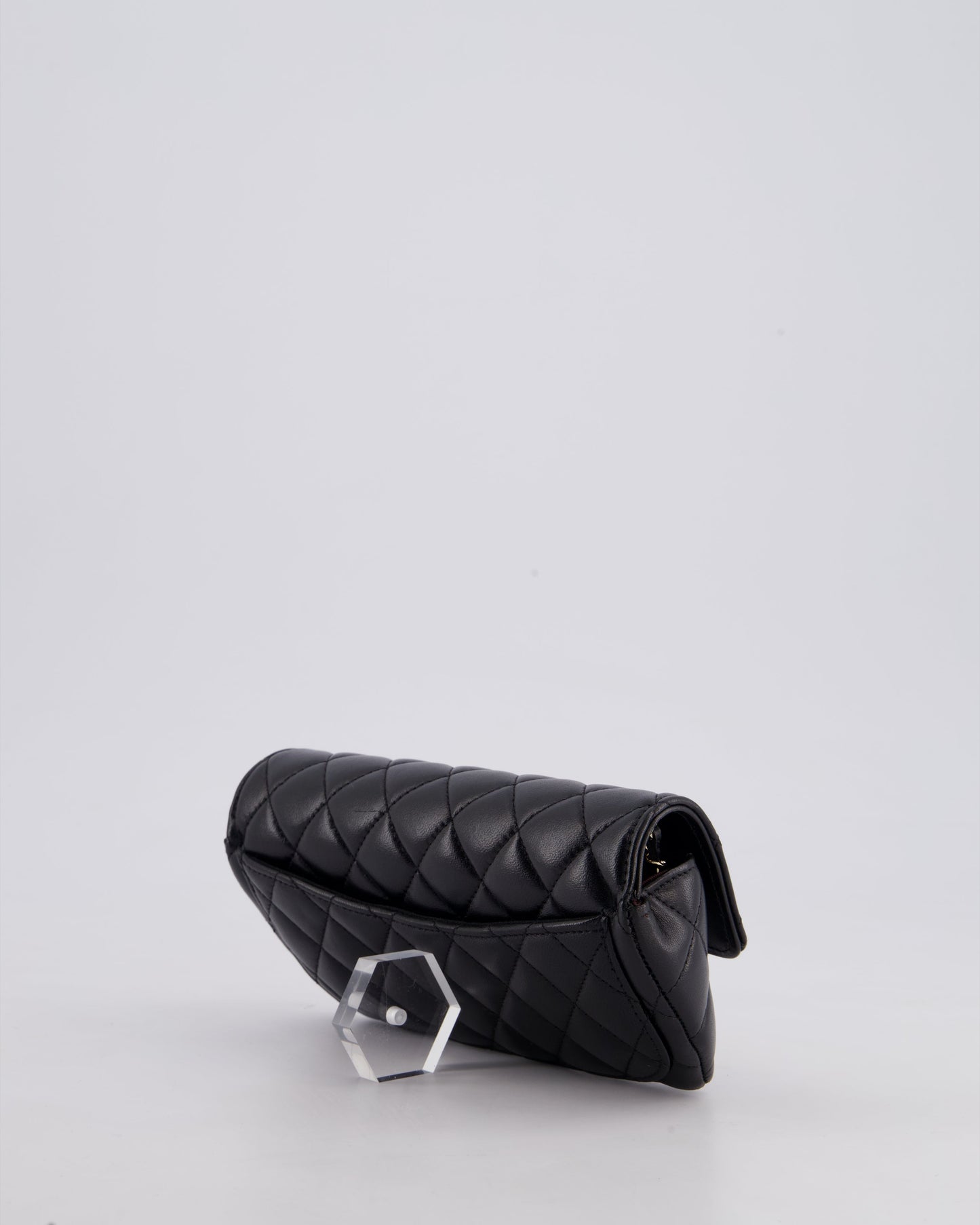 Chanel Black Lambskin Sunglasses Case on Chain Bag with Champagne Gold Hardware