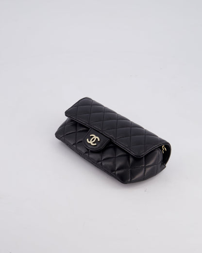 Chanel Black Lambskin Sunglasses Case on Chain Bag with Champagne Gold Hardware