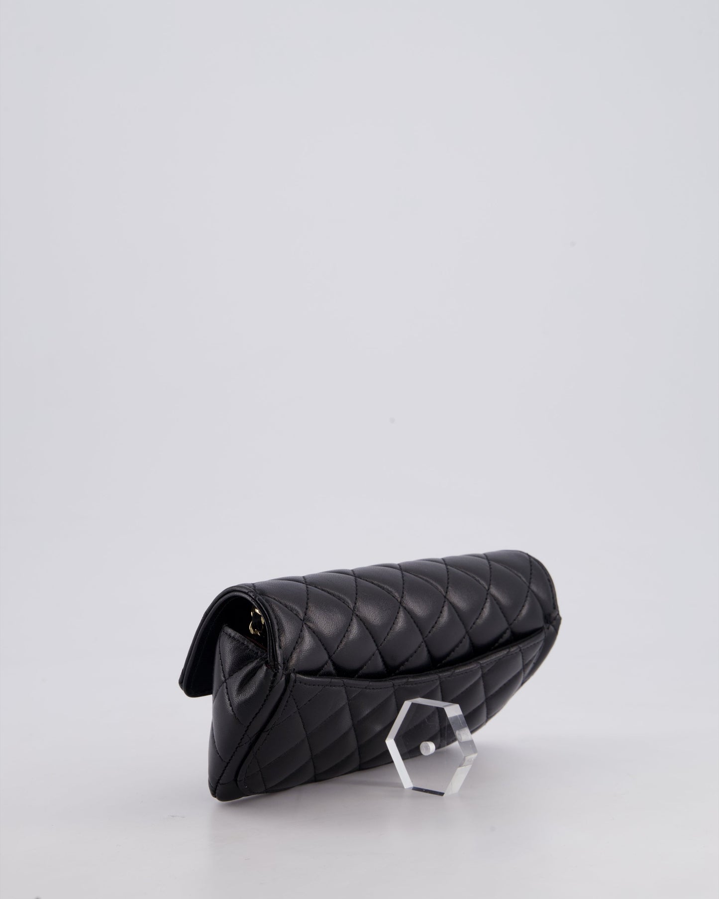 Chanel Black Lambskin Sunglasses Case on Chain Bag with Champagne Gold Hardware