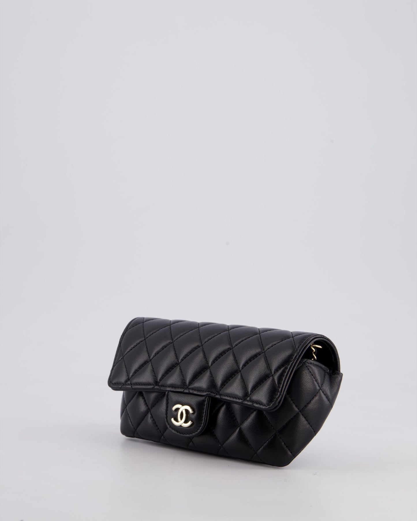 Chanel Black Lambskin Sunglasses Case on Chain Bag with Champagne Gold Hardware