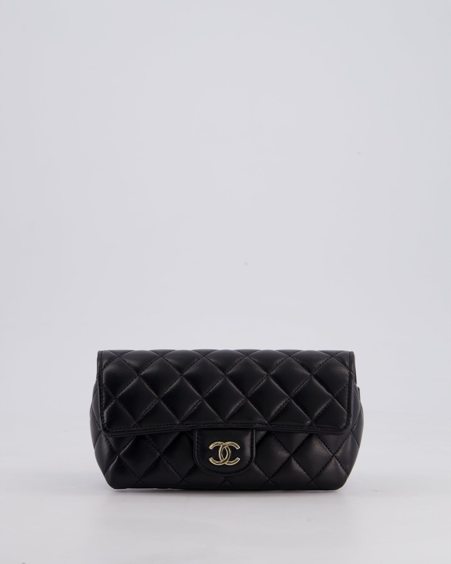 Chanel Black Lambskin Sunglasses Case on Chain Bag with Champagne Gold Hardware