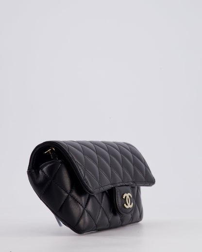 Chanel Black Lambskin Sunglasses Case on Chain Bag with Champagne Gold Hardware