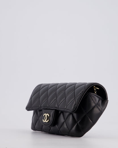 Chanel Black Lambskin Sunglasses Case on Chain Bag with Champagne Gold Hardware