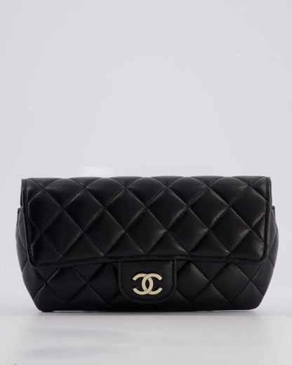 Chanel Black Lambskin Sunglasses Case on Chain Bag with Champagne Gold Hardware