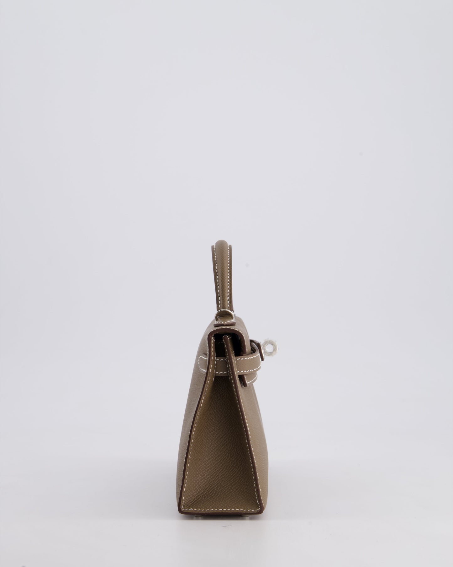 *HOT* Hermes Mini Kelly II 20cm in Etoupe Epsom Leather with Palladium Hardware