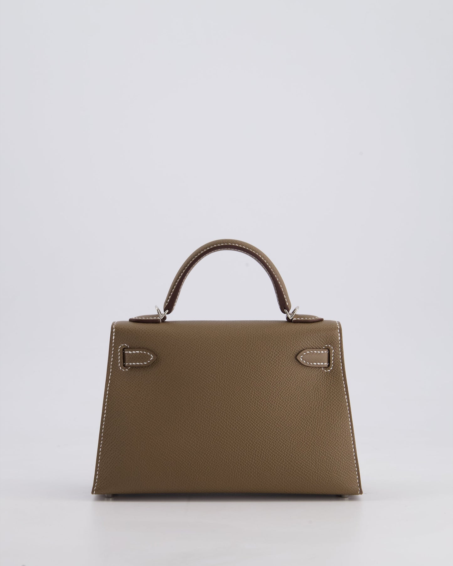 *HOT* Hermes Mini Kelly II 20cm in Etoupe Epsom Leather with Palladium Hardware