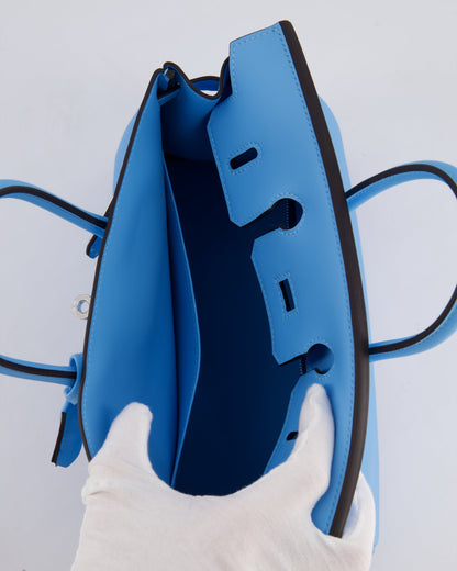 *SUPER RARE* Hermès Birkin 25cm Bag in Bleu Celeste Swift Leather with Palladium Hardware