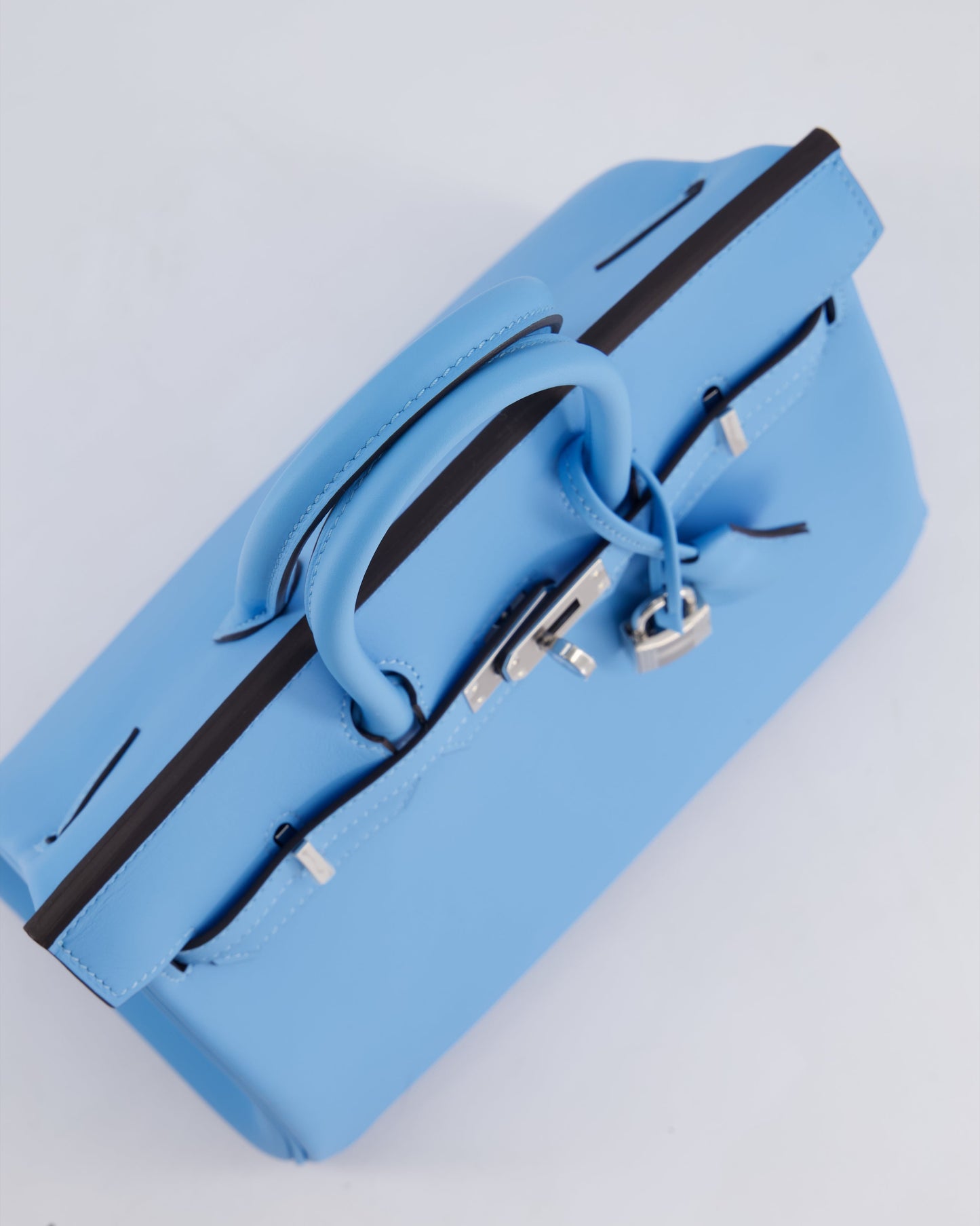 *SUPER RARE* Hermès Birkin 25cm Bag in Bleu Celeste Swift Leather with Palladium Hardware