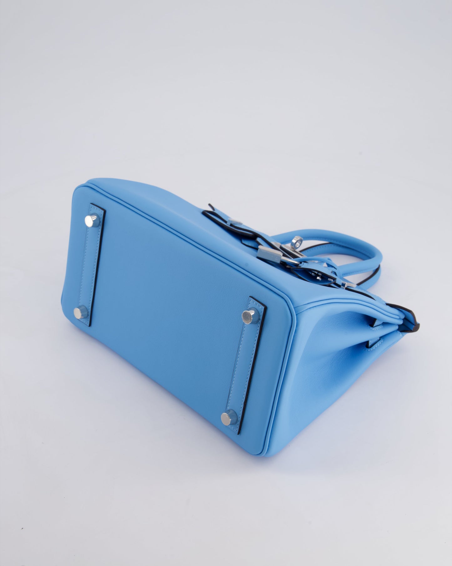 *SUPER RARE* Hermès Birkin 25cm Bag in Bleu Celeste Swift Leather with Palladium Hardware