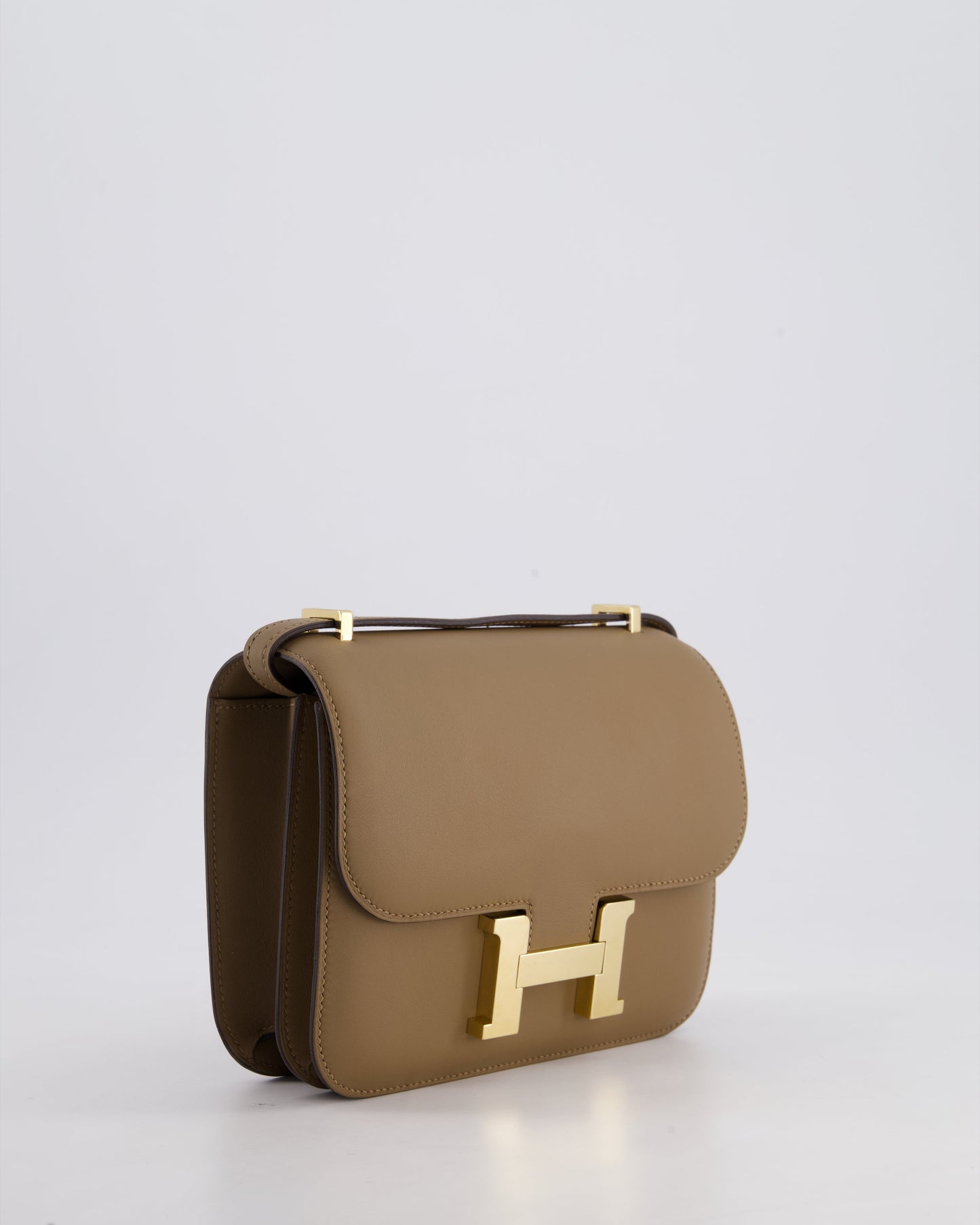 Hermès Constance III Mini 18cm Miroir Bag in Beige Weimar Swift Leather with Gold Hardware