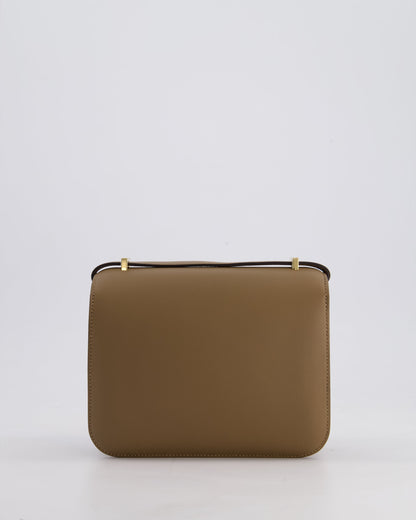 Hermès Constance III Mini 18cm Miroir Bag in Beige Weimar Swift Leather with Gold Hardware