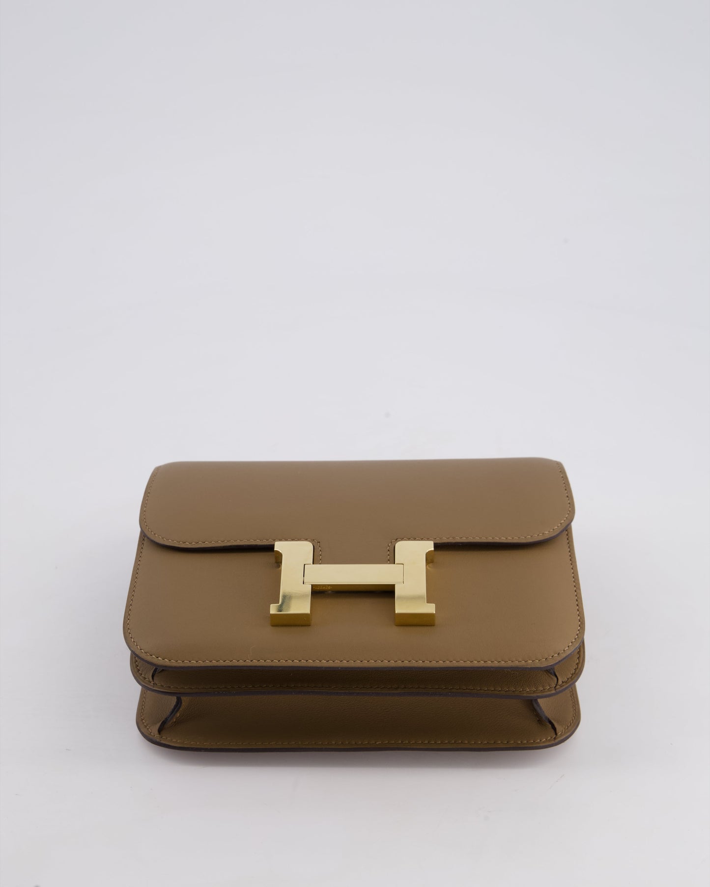 Hermès Constance III Mini 18cm Miroir Bag in Beige Weimar Swift Leather with Gold Hardware