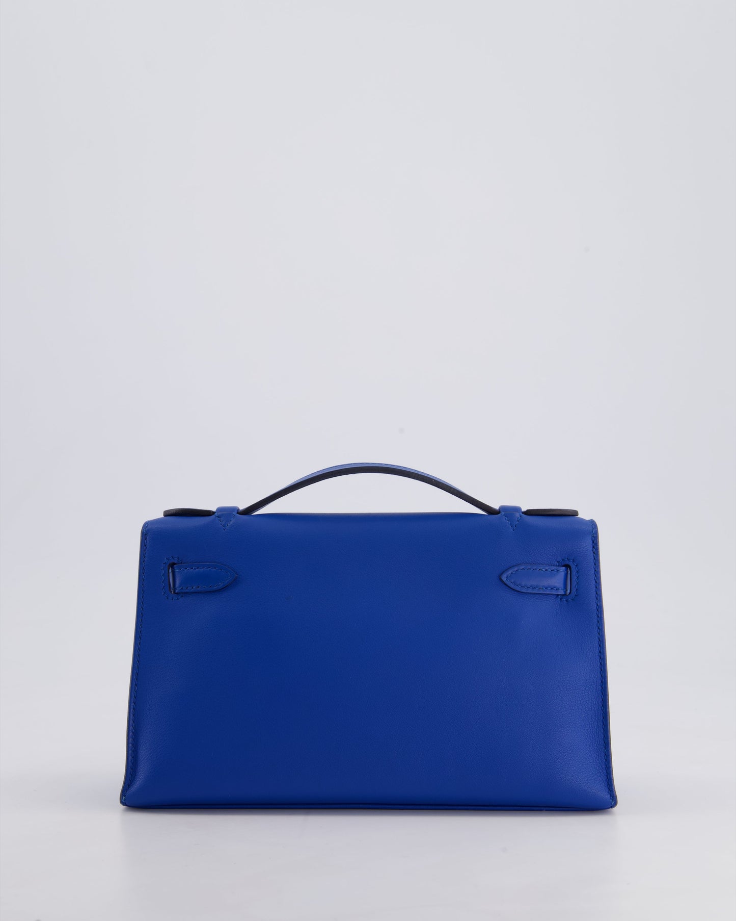 Hermès Kelly Pochette in Bleu Royal Swift Leather with Palladium Hardware