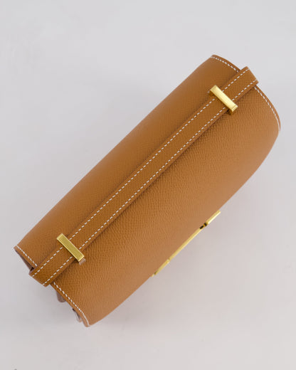 *HOT* Hermès Constance III Mini 18cm Miroir Bag in Gold Epsom Leather with Gold Hardware