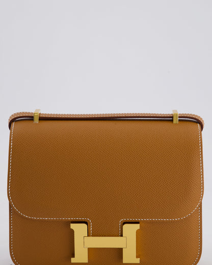*HOT* Hermès Constance III Mini 18cm Miroir Bag in Gold Epsom Leather with Gold Hardware