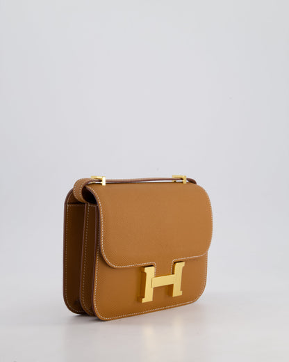 *HOT* Hermès Constance III Mini 18cm Miroir Bag in Gold Epsom Leather with Gold Hardware