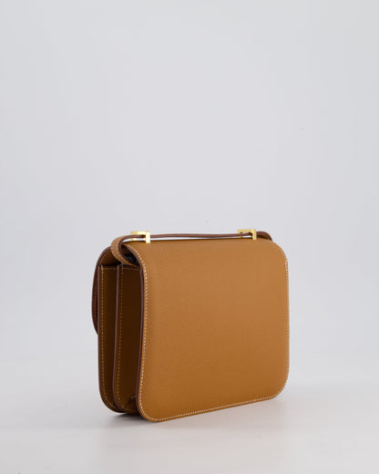 *HOT* Hermès Constance III Mini 18cm Miroir Bag in Gold Epsom Leather with Gold Hardware