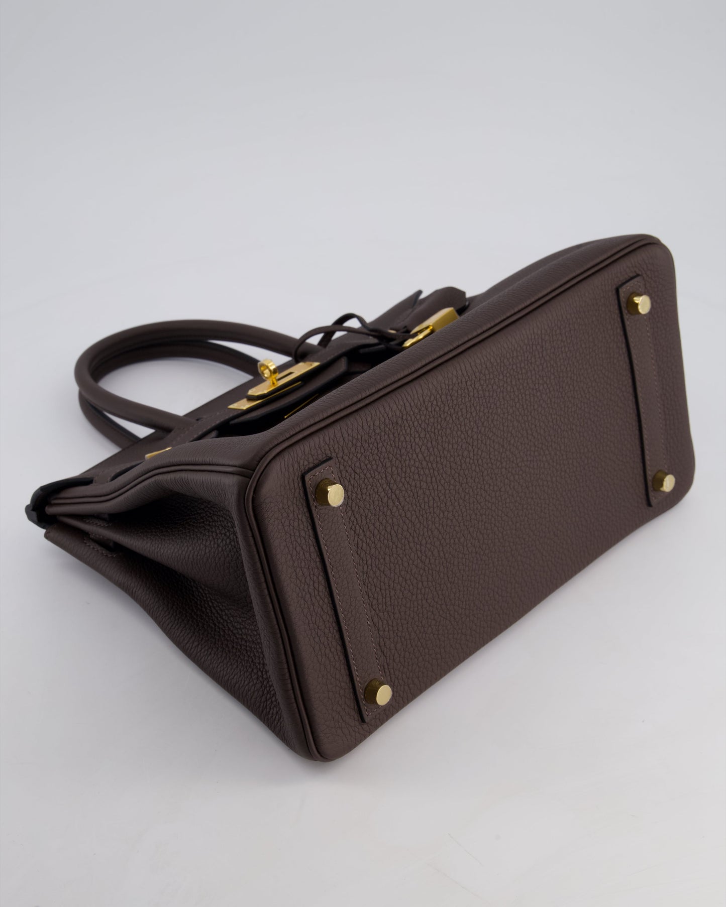 *HOT* Hermès Birkin Bag 30cm Retourne in Ebene Togo Leather with Gold Hardware